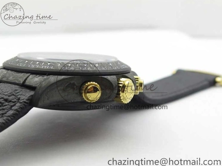 0210 Daytona DIW Carbon OMF Best Edition Carbon Dial on Black Leather Strap A Bright 2836